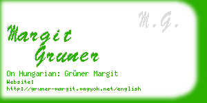 margit gruner business card