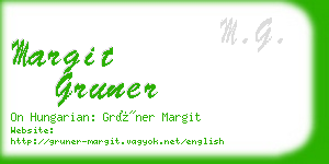 margit gruner business card